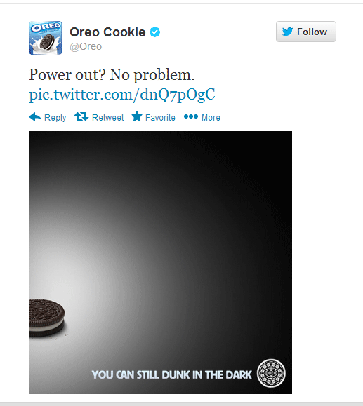 Oreo Superbowl Blackout Tweet