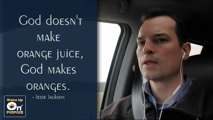 God doesn't make orange juice, God makes oranges. - Jesse Jackson